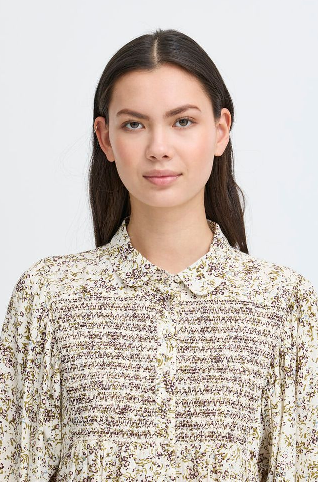 Bluse - Irmabelle Blouse Marbelle Print Birch