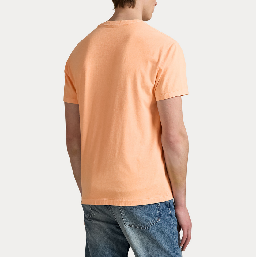 T skjorte - Custom Slim Fit Mineral Dyed Pocket T shirt Amber