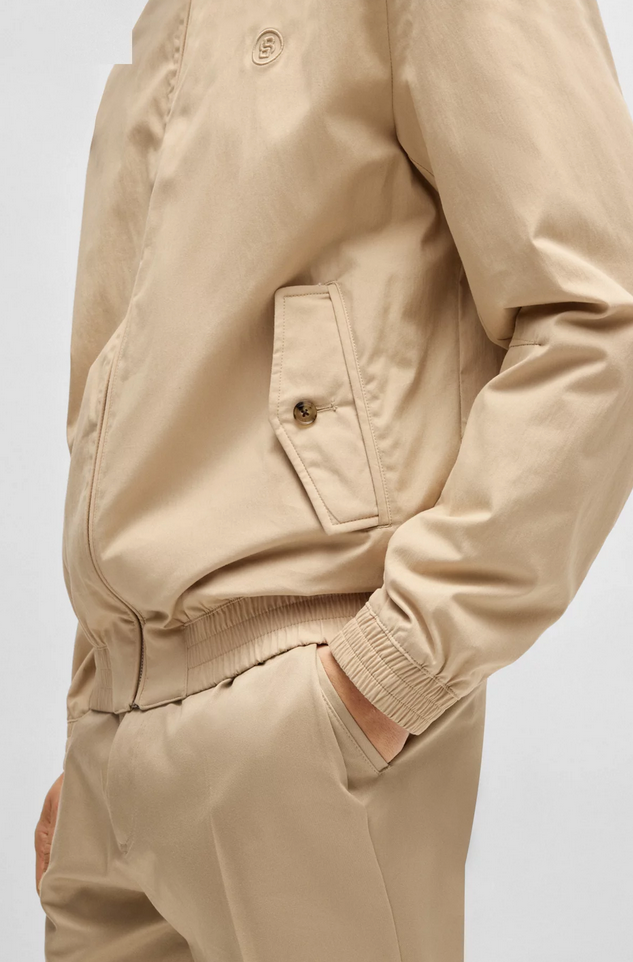 Ytterjakke - Coiner Cotton-Blend Jacket Double B Monogram Light Beige