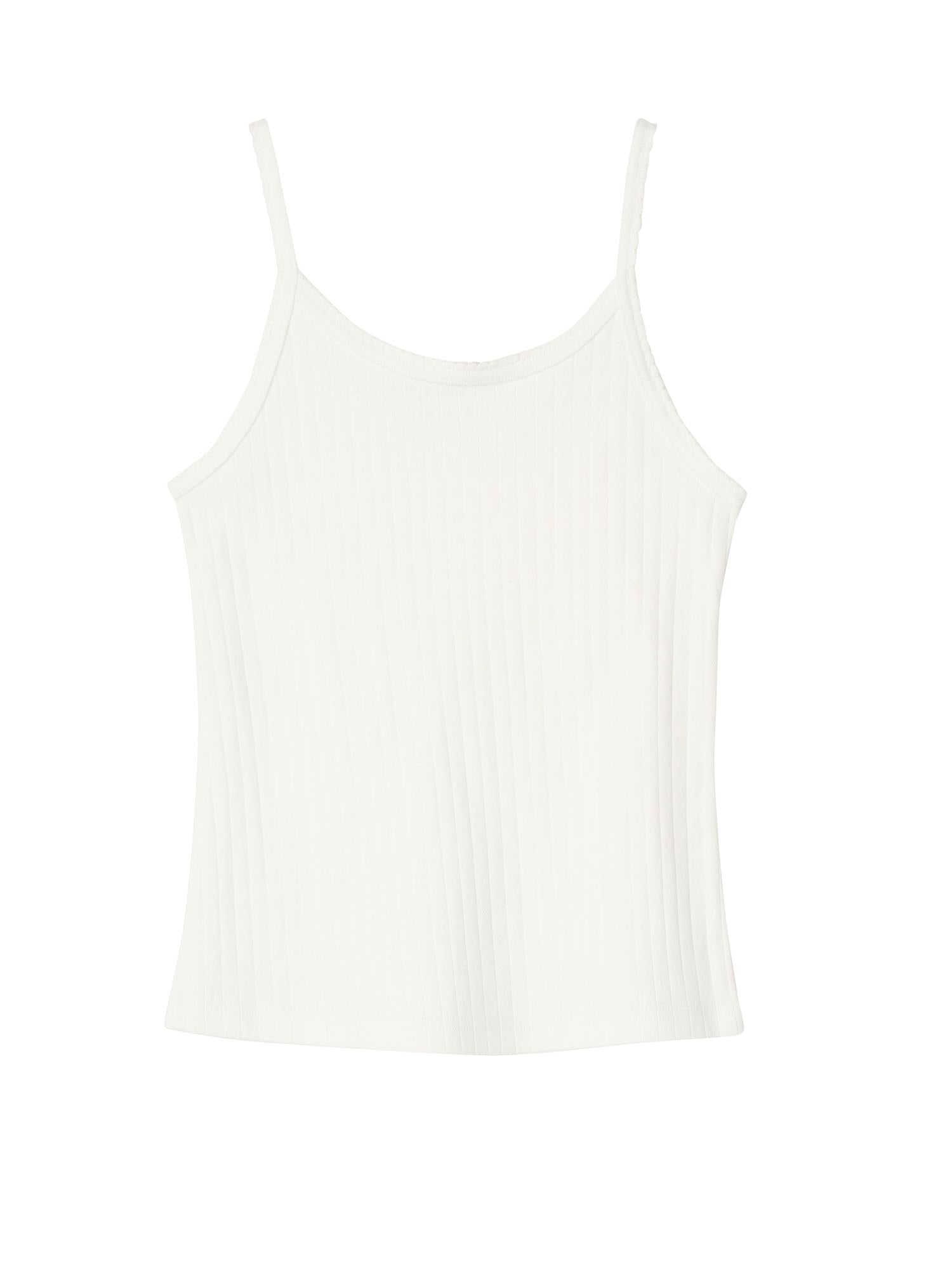 Singlet - Pointelle Jersey Singlet Bright White