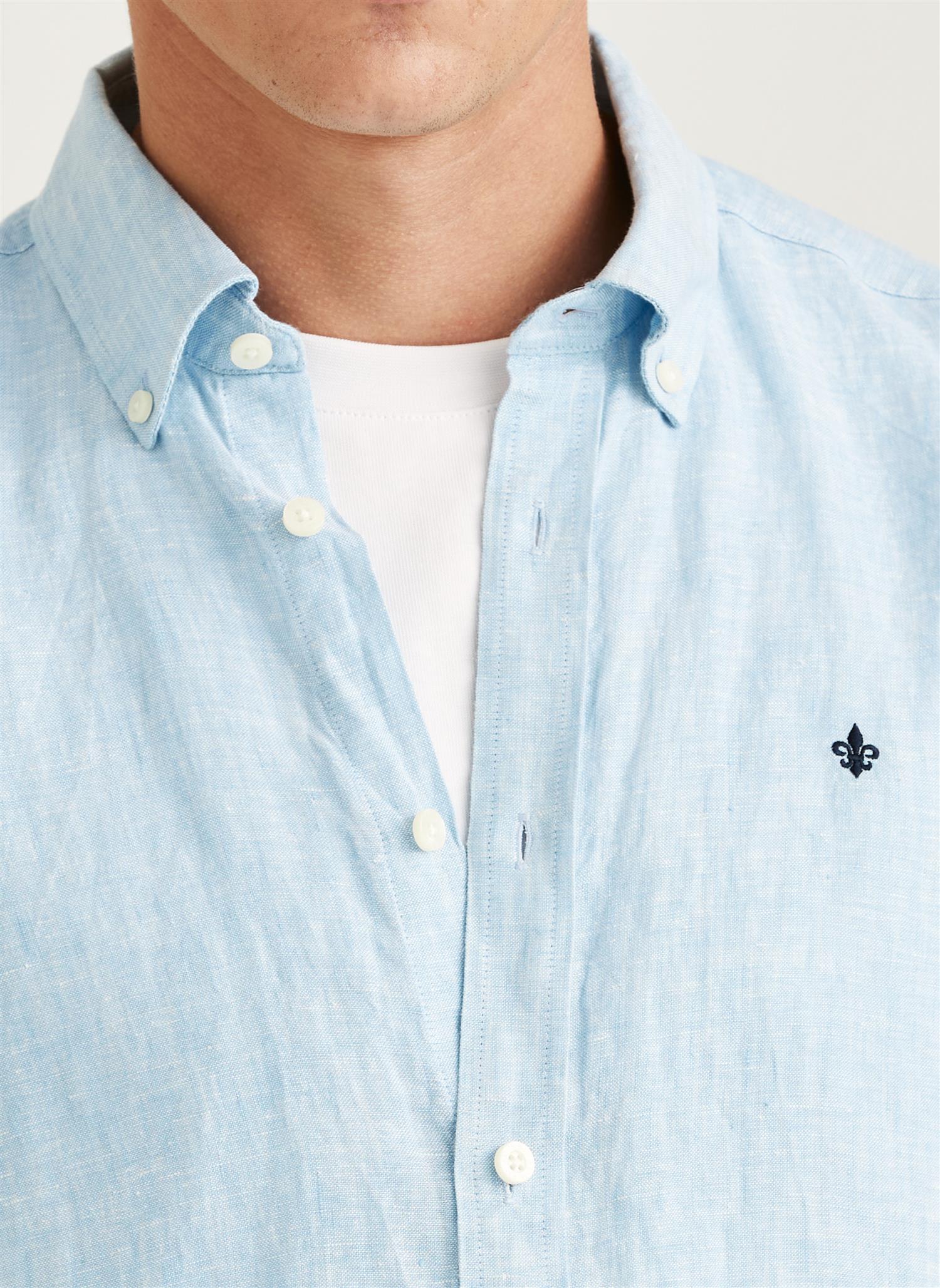 Linskjorte - Douglas Linen Shirt-Classic Fit Blue