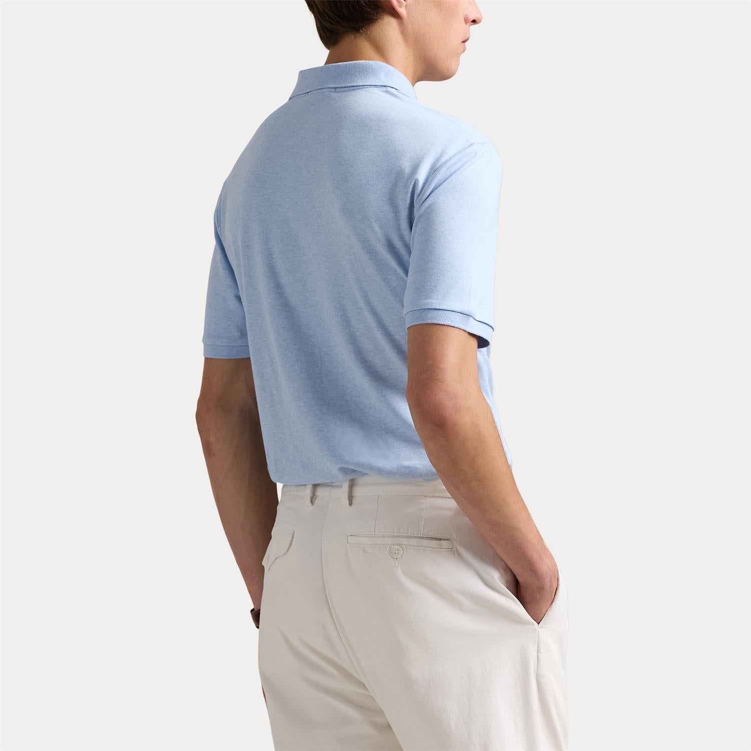 Pique - Custom Slim Fit Soft Cotton Polo Shirt Office Blue Heather