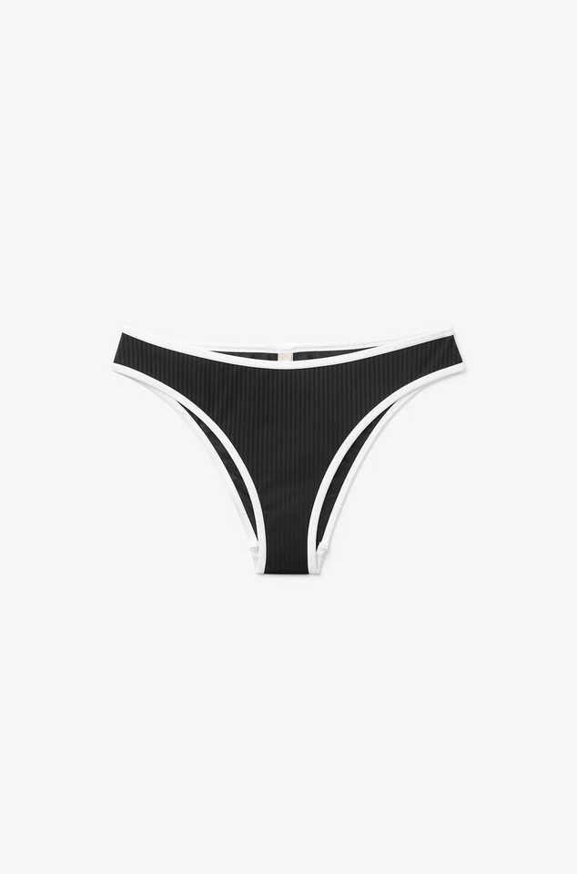 Bikinitruse - Ribbed Bikini Bottom Black