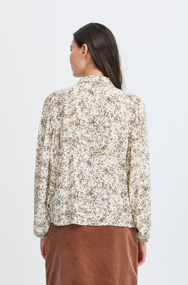 Bluse - Irmabelle Blouse Marbelle Print Birch