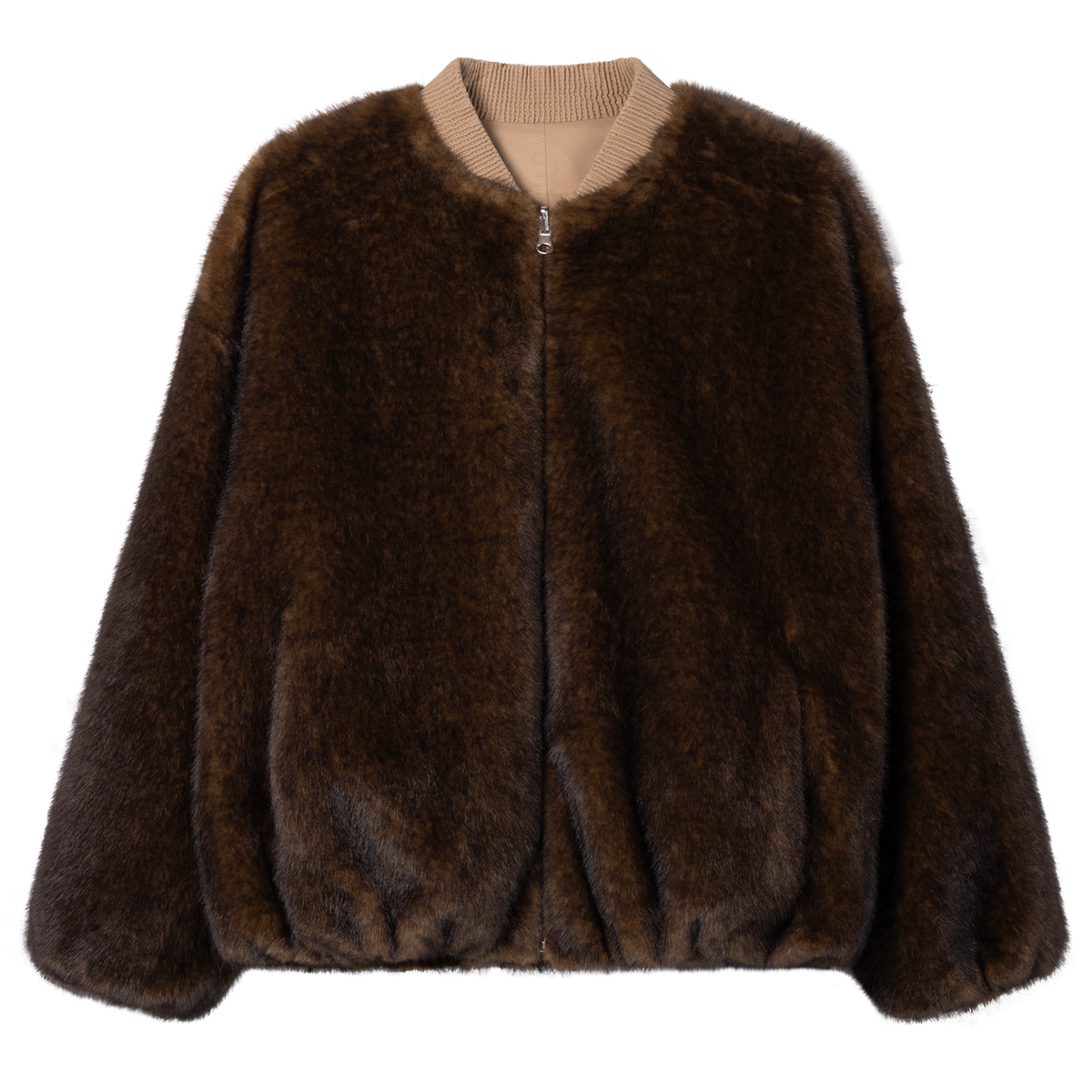 Jakke - Etta Faux Mink Choco