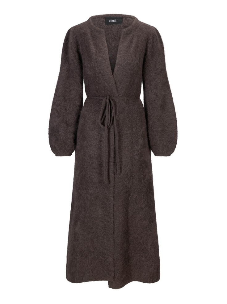 Cardigan - Olivia Chunky Cardigan Dark Brown