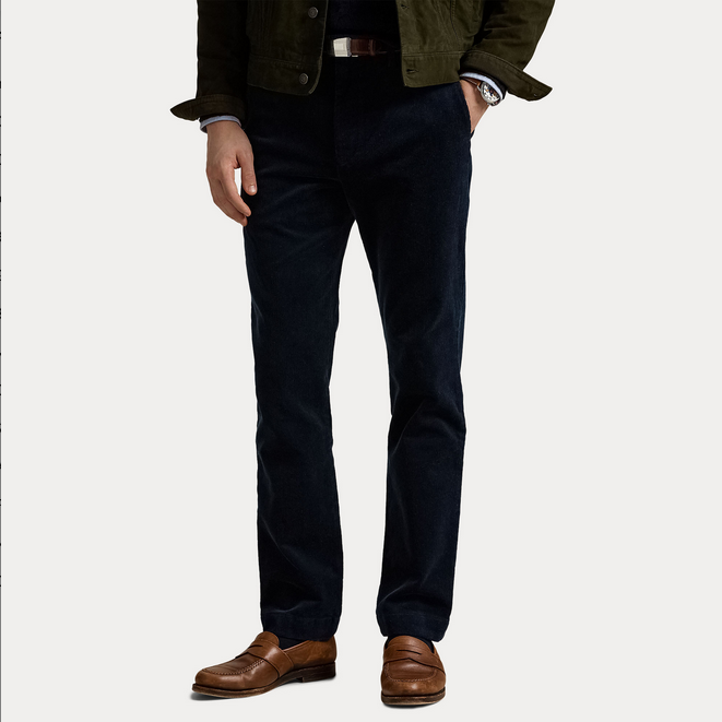 Kordbukse - Andover Slim Fit Stretch Corduroy Pant Navy