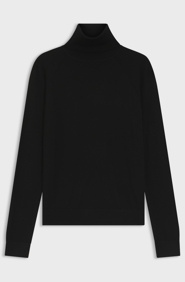 Turtleneck - Rollneck Sweater Merino Wool Black
