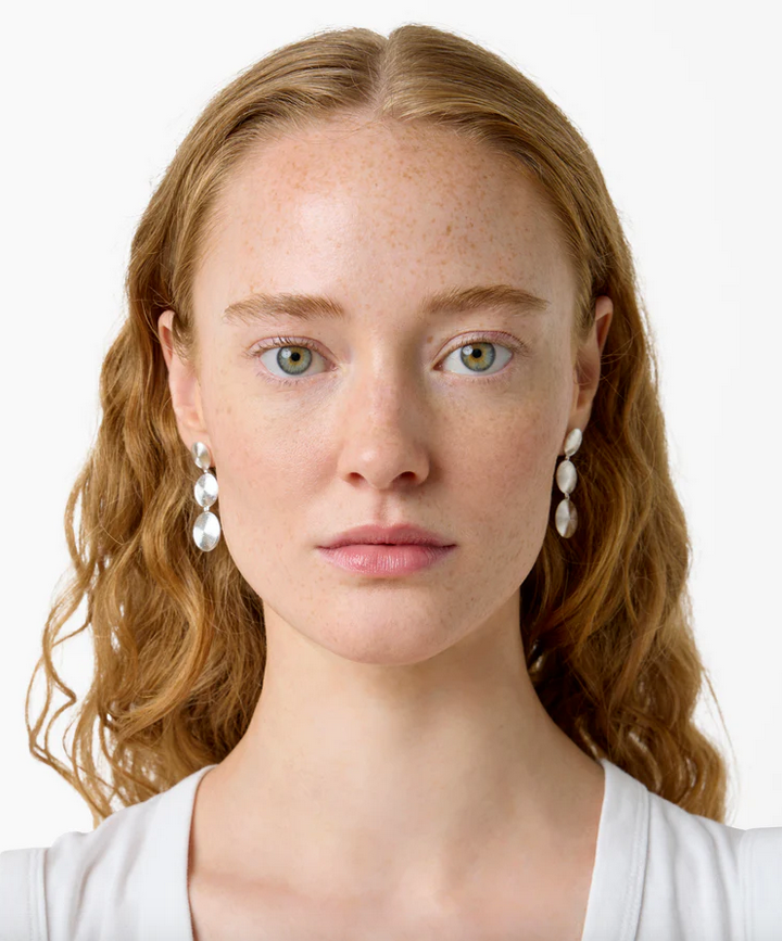 Øredobber - The Ruby Earrings Silver