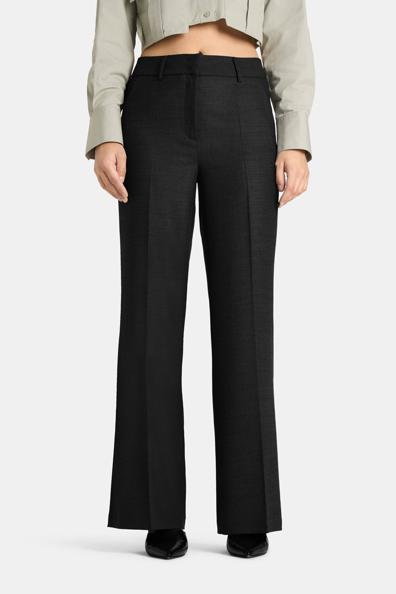Bukse - Amelie Structured Wool Black