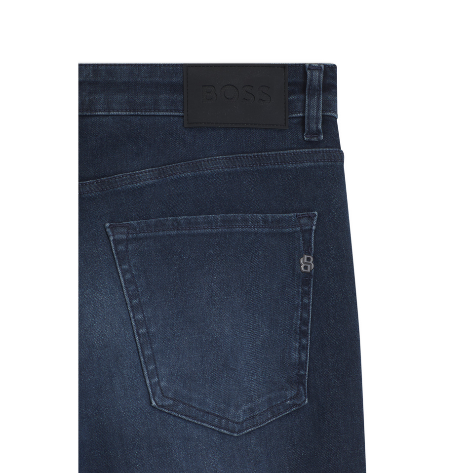 Jeans - Delaware Slim-Fit Jeans Blue Comfort-Stretch Denim Medium Blue