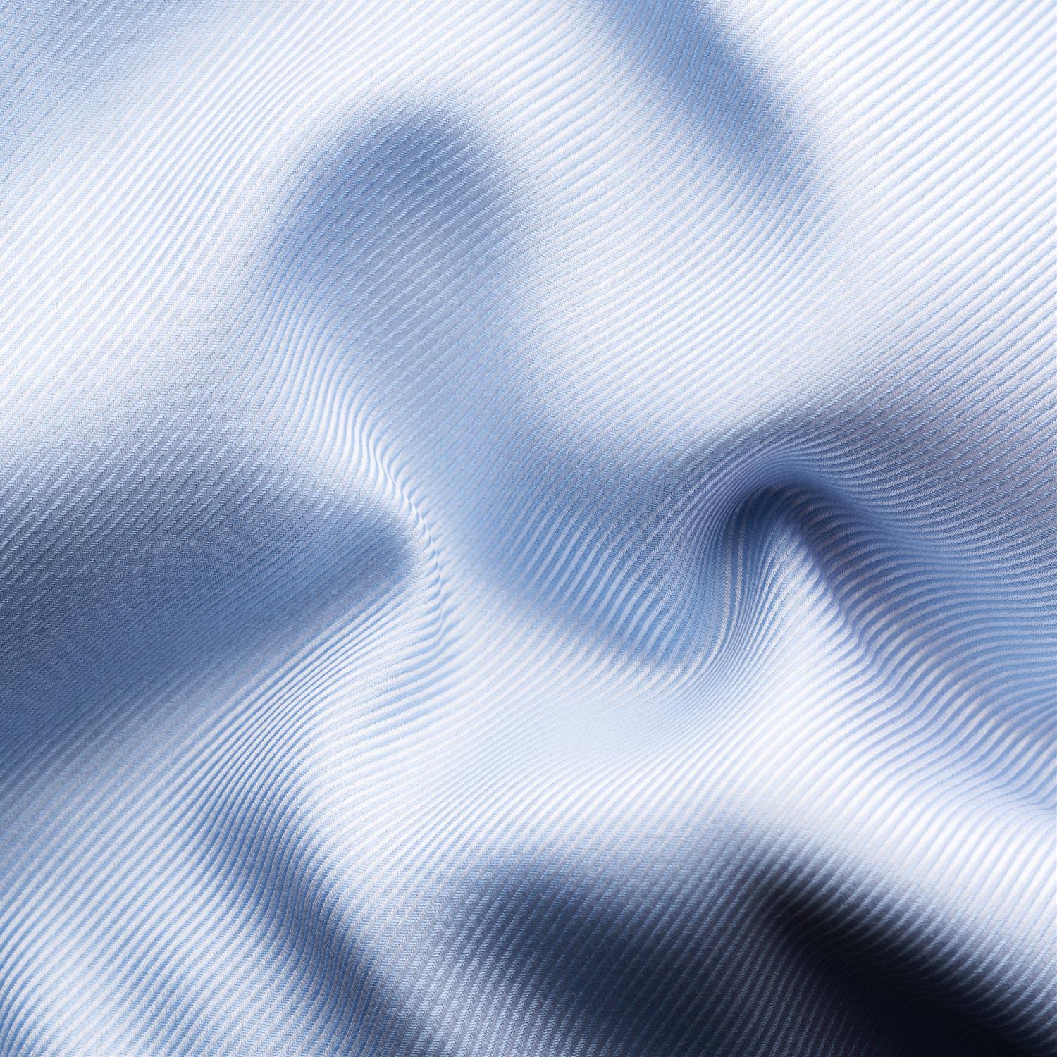 Skjorte - Light Blue Geometric Effect Twill Shirt Slim Fit