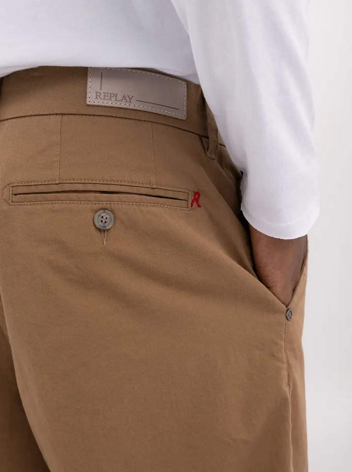 Shorts - Chino Shorts Stretch Gabardine Safari