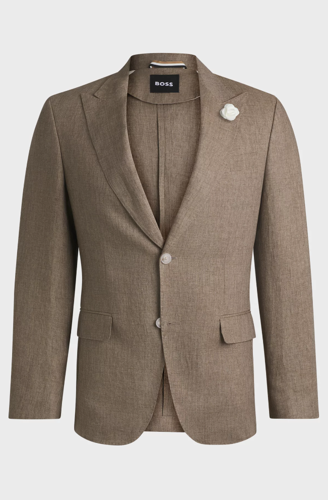 Blazer - Slim Fit Blazer in Linen Canvas Blazer