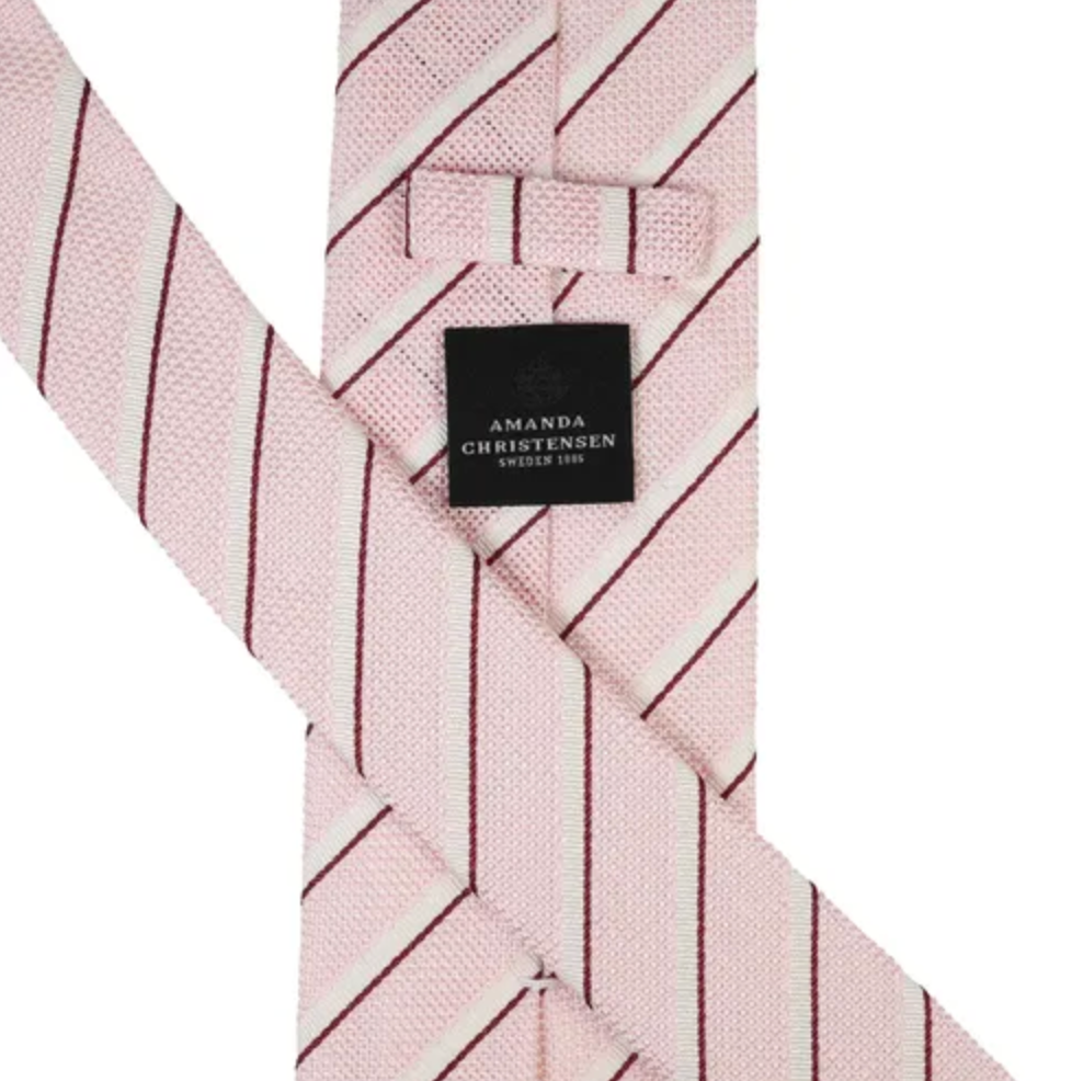 Slips - Classic Tie Pink Melange Stripe Grenadine