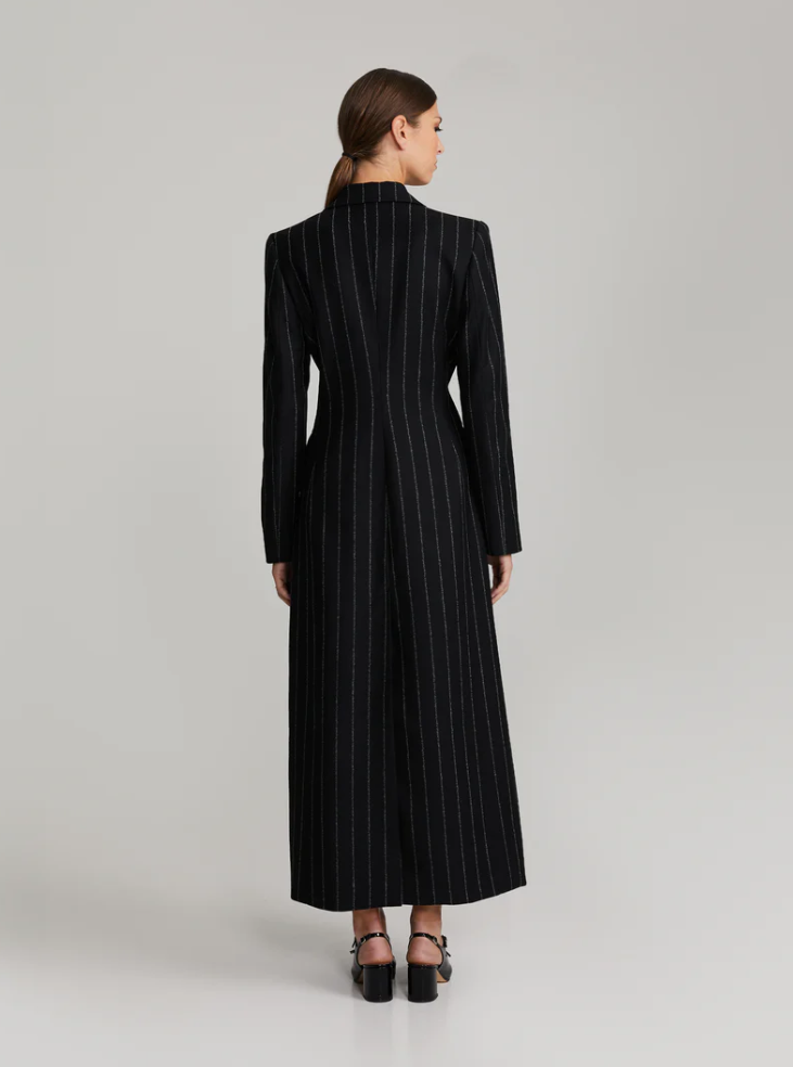 Kåpe - Shirley Black Pinstripe Blazer Coat