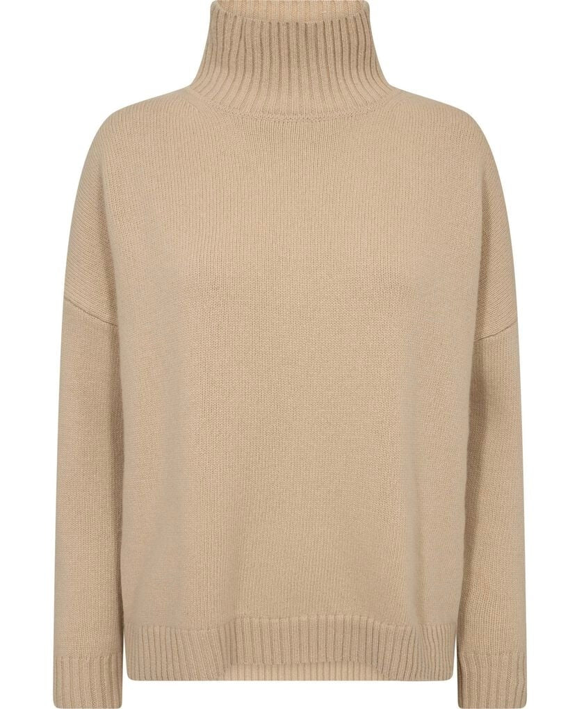 Genser - Borgia Wool High-Neck Sweater Beige