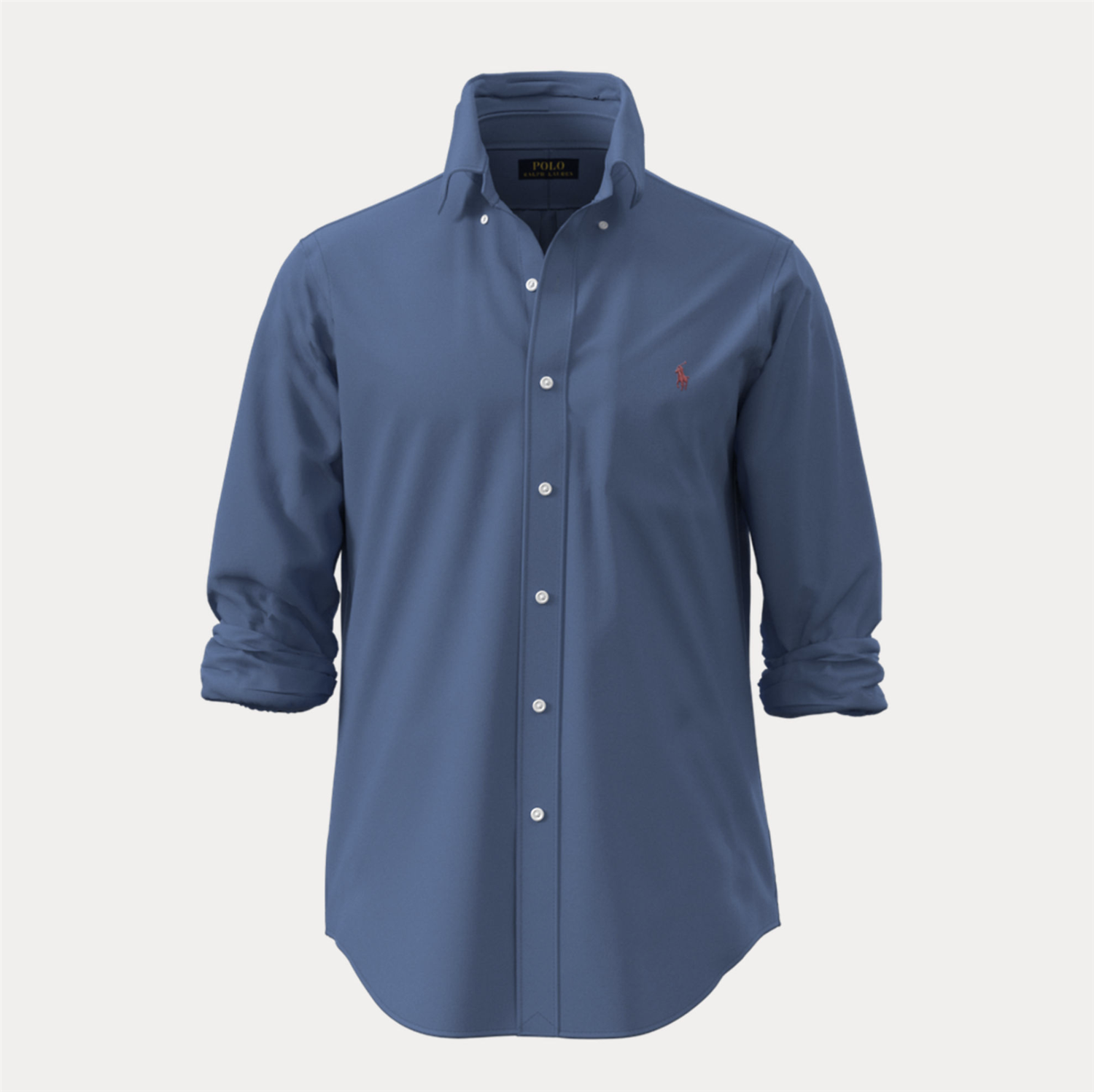Skjorte - Custom Fit Featherweight Twill Shirt Nimes Blue