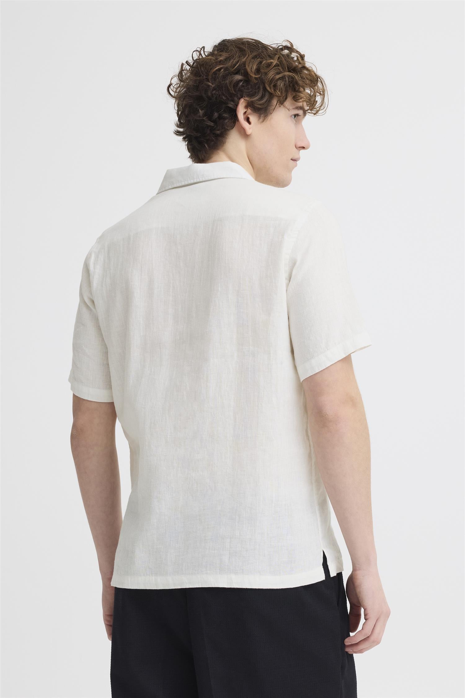 Skjorte - CFSAUBY SS RS Linen Shirt Snow White