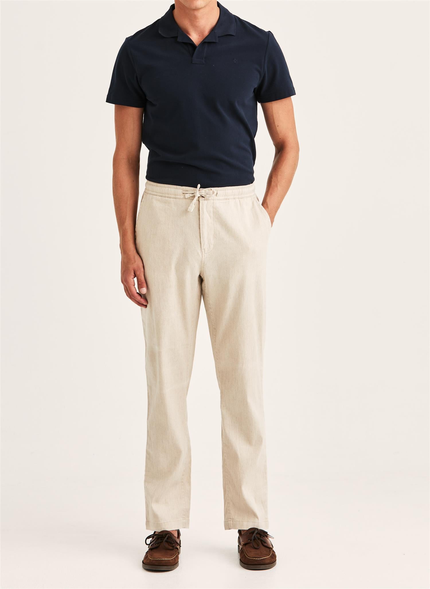 Linbukse - Fenix Linen Trouser Off White Beige