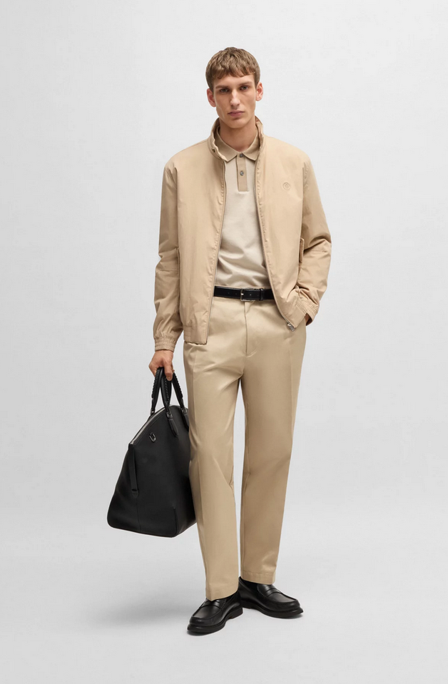Ytterjakke - Coiner Cotton-Blend Jacket Double B Monogram Light Beige