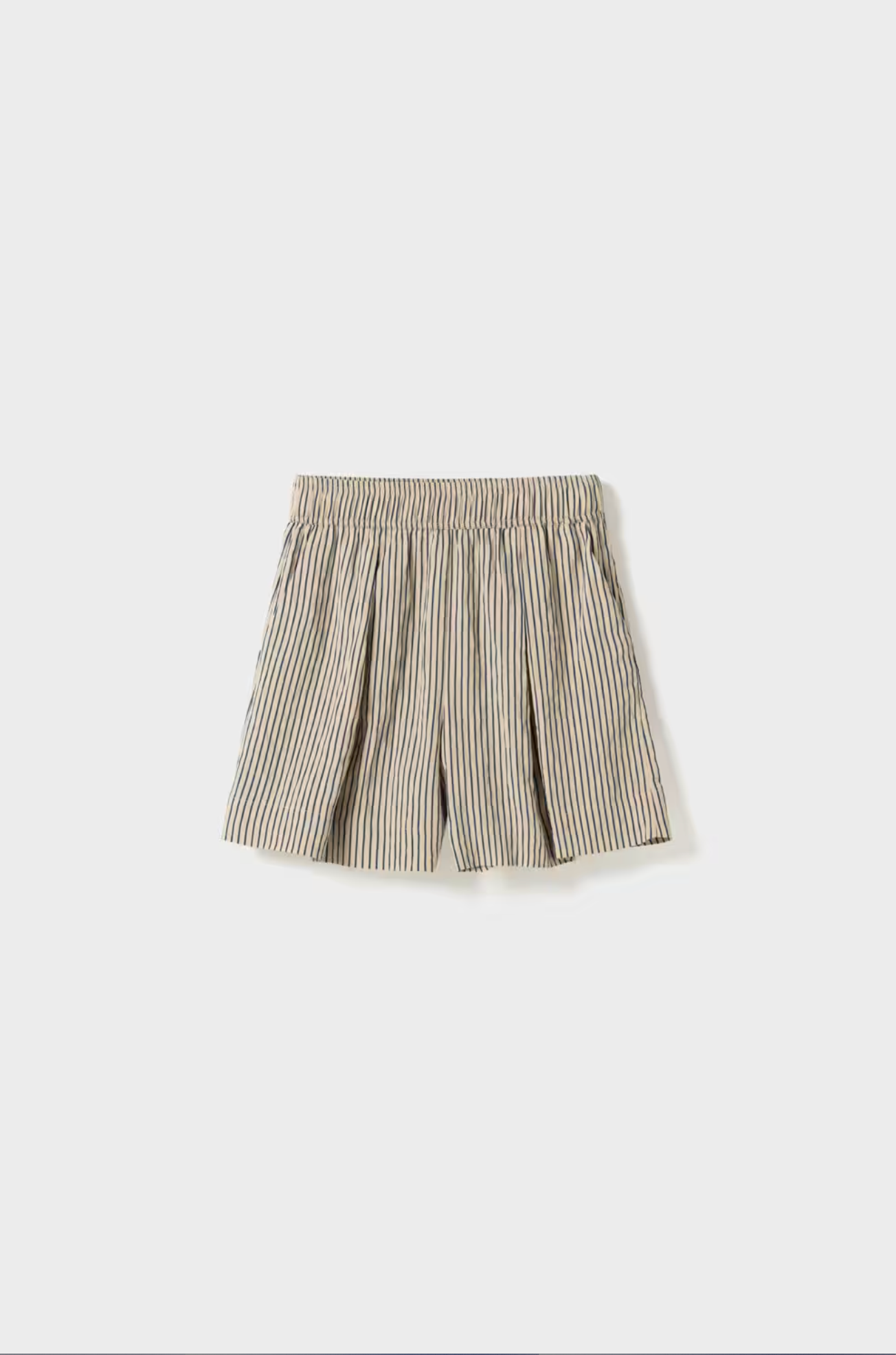 Shorts - Alisha Shorts Navy Beige Stripe