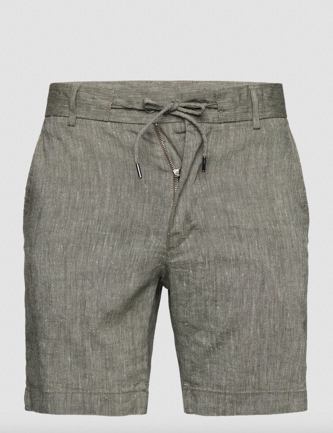 Shorts - Kane Regular-Fit Shorts Linen Blend Drawcord Light Green