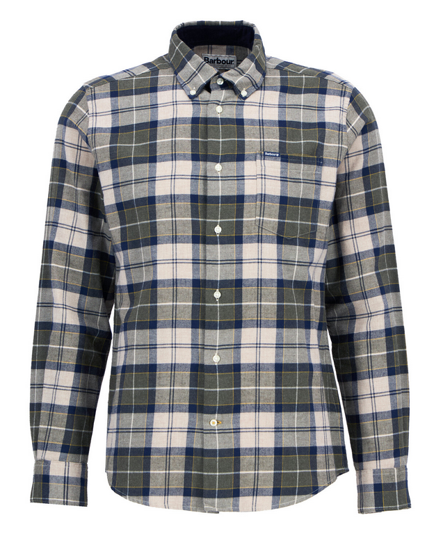 Skjorte - Fortrose Tailored Tartan Shirt Forest Mist