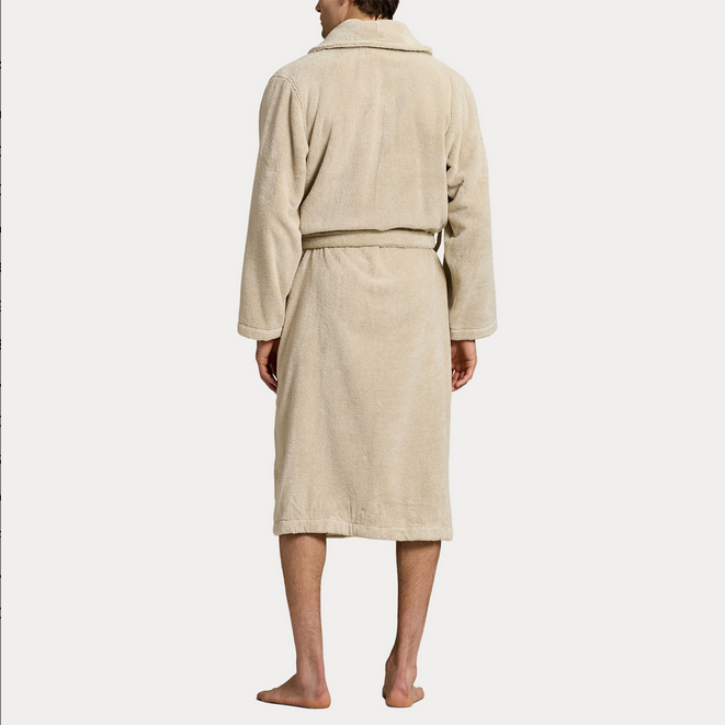 Morgenkåpe - Cotton Terry Robe Khaki Stone