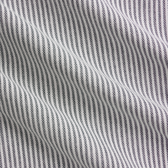 Skjorte - Striped Knit Oxford Newport Navy / White