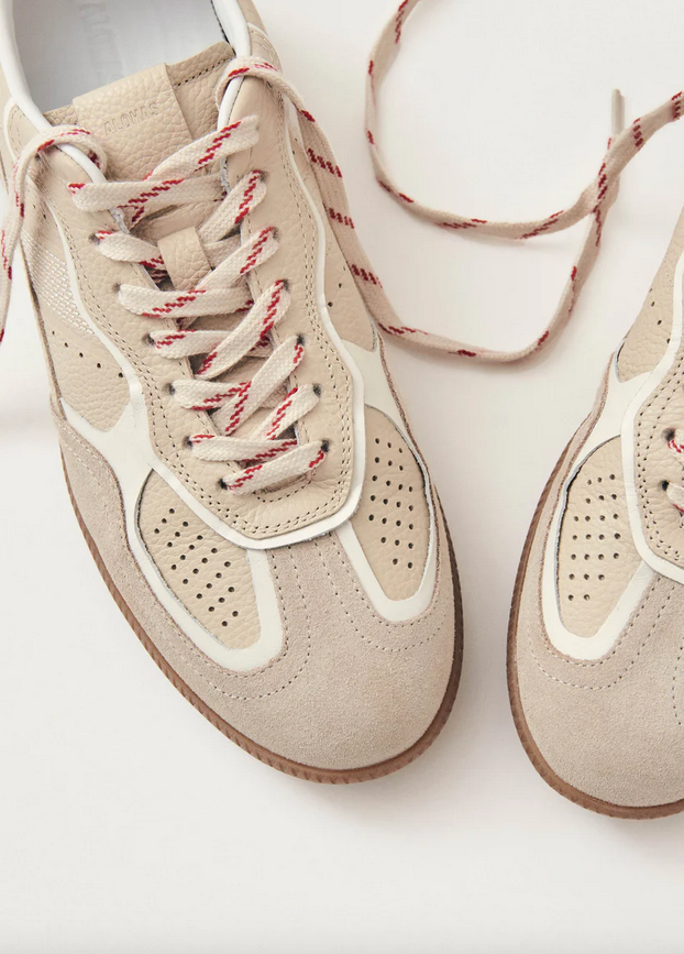 Sneakers - Rife Grain Cream Leather Sneakers