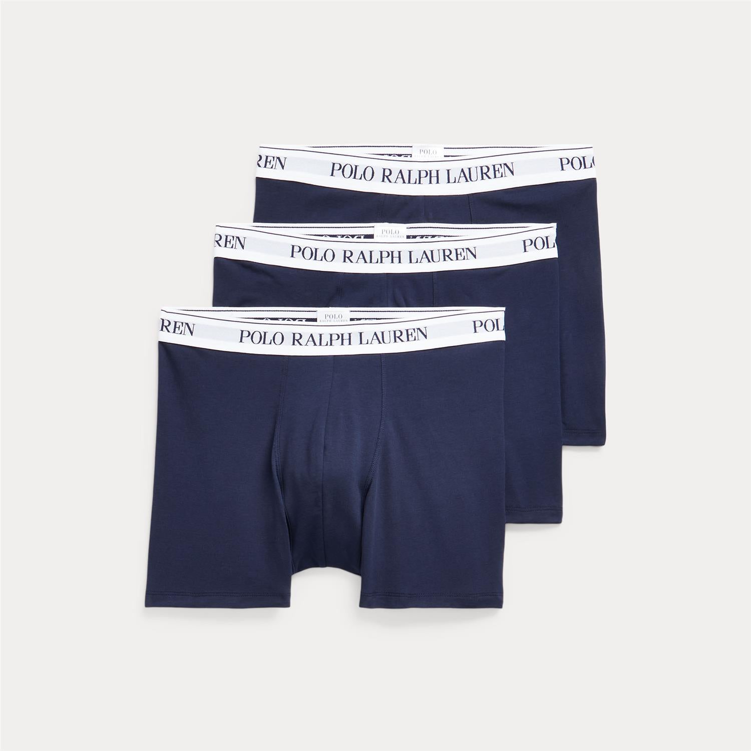 Boksershorts - Stretch Cotton Boxer Brief 3-Pack Navy White
