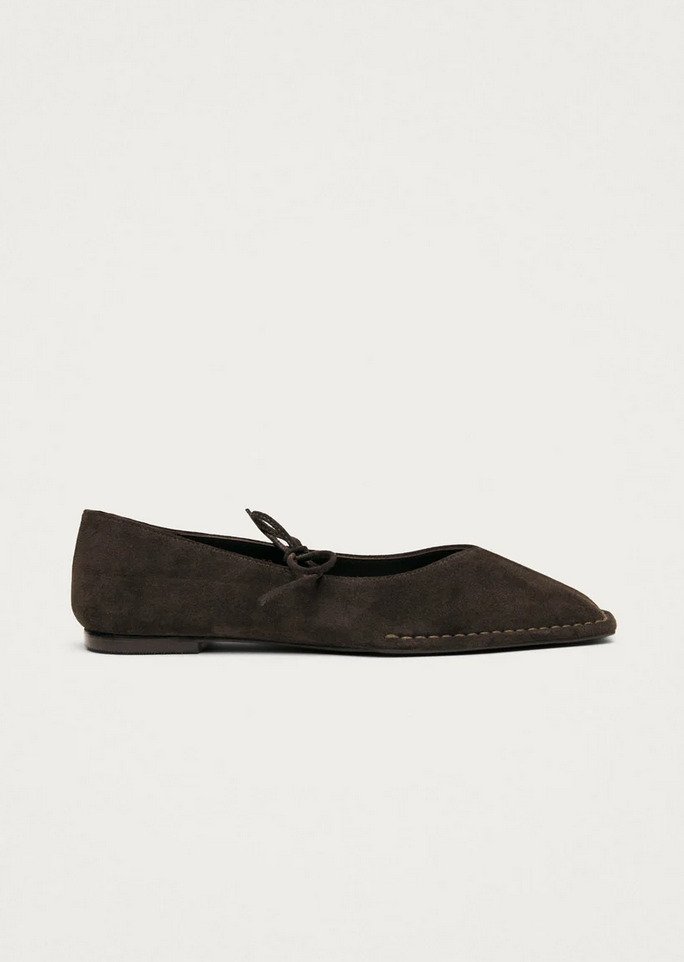 Ballerinasko - Sway Suede Coffee Brown Leather Ballet Flats