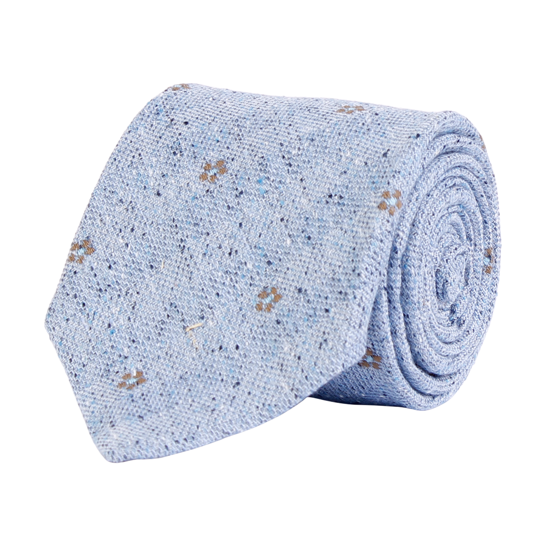 Slips - Classic Tie Fishbone & Flower Sky Blue