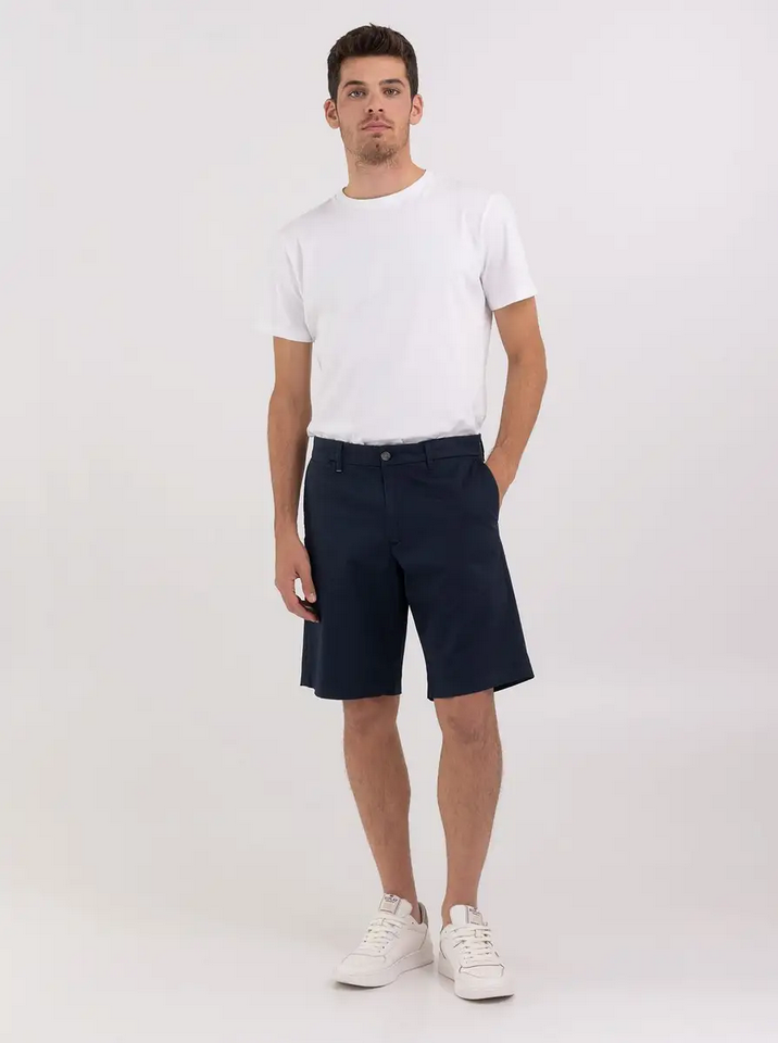 Shorts - Chino Shorts Stretch Gabardine Navy