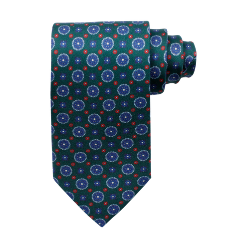 Slips - Classic Tie Medallions Bottle Green