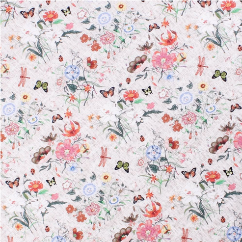 Slips - Classic Tie Flower & Animal Beige