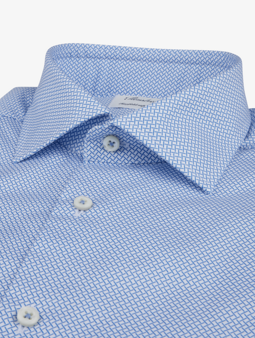 Skjorte - Slimline Blue Pattern