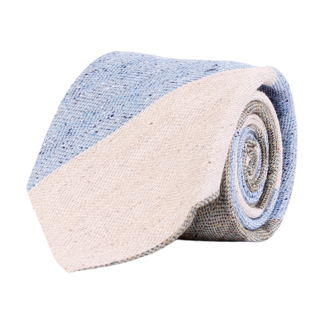 Slips - Classic Tie Fishbone & Block Sky Blue