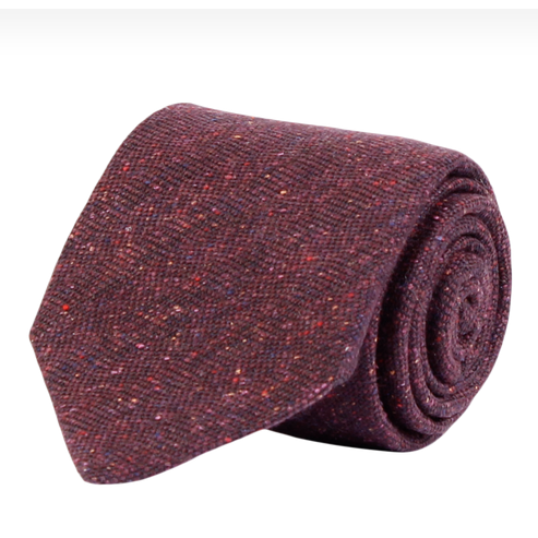 Slips - Classic Tie Plain Fishbone Bordeaux