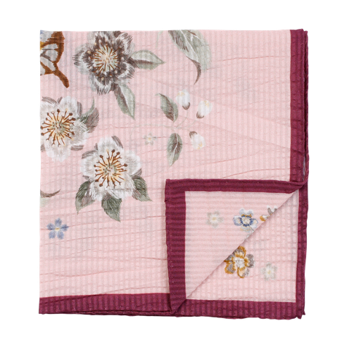 Tørkle - Pocket Square Butterfly Seersucker Pink