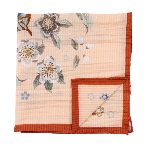 Tørkle - Pocket Square Butterfly Seersucker Peach