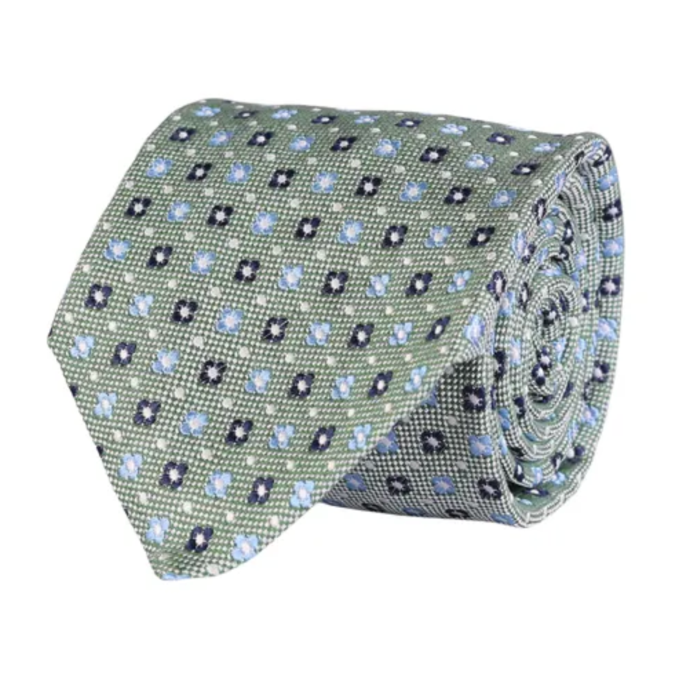 Slips - Classic Tie Green Flower