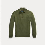 Genser - Wool Quarter-Zip Sweater Olive