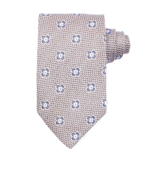 Slips - Classic Tie Flower Mélange 800 Brown