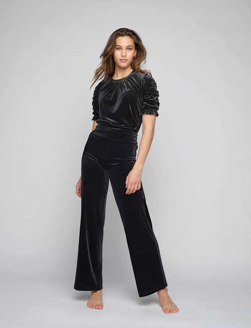 Velourbukse - Amber Velour Pants Black