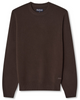 Genser - Essential Patch Crew Neck Sweater Brown