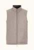 Vest - Vendbar Vattert Flanell Vest Beige Melange