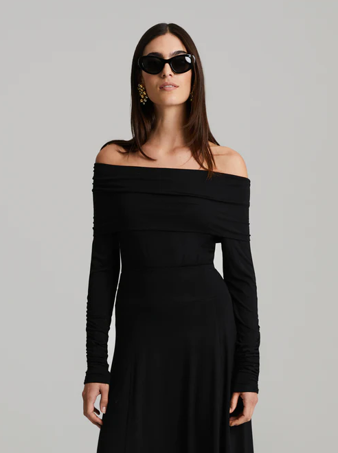 Topp - Gianella Off Shoulder Top Black