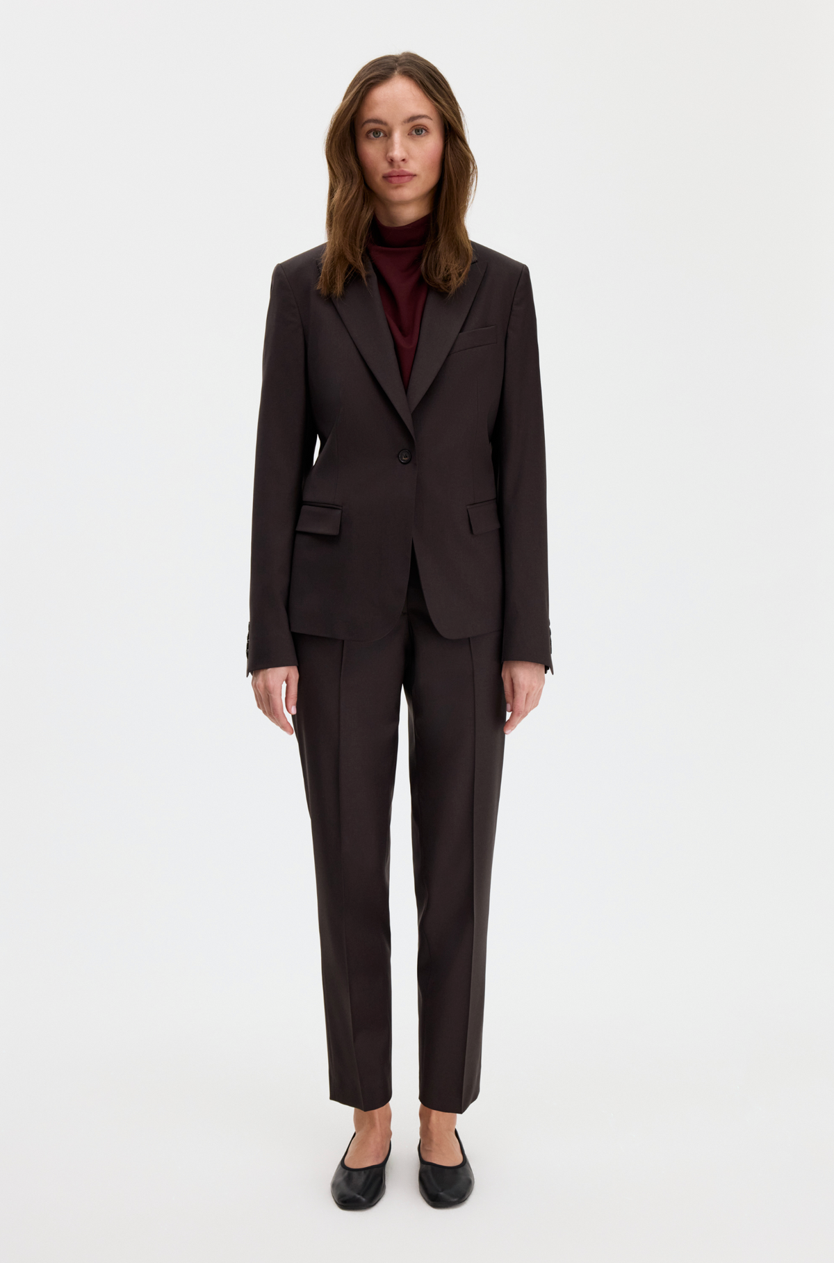 Blazer - Sasha Cool Wool Blazer Dark Chocolate